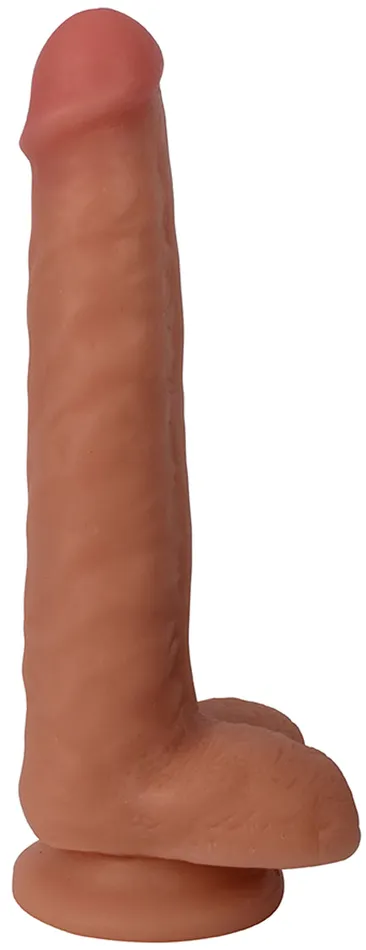 8 Inch Slim Dong With Balls Vanilla Curve Toys Dildos
