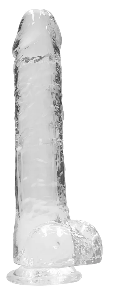 9 Inch Realistic Dildo With Balls Translucent Shots RealRock Female Sex Toys