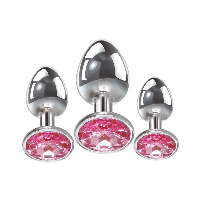 Anal Adam and Eve Pink Gem Anal Plug Set