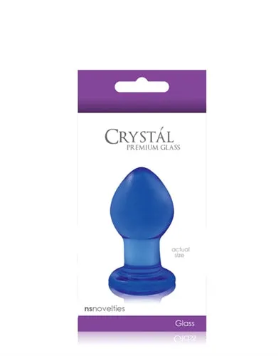 Anal nsnovelties Crystal Premium Glass Plug Small Clear Blue