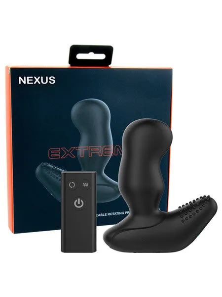Anal REVO EXTREME Waterproof Remote Control Rotating Prostate Massager Black Nexus