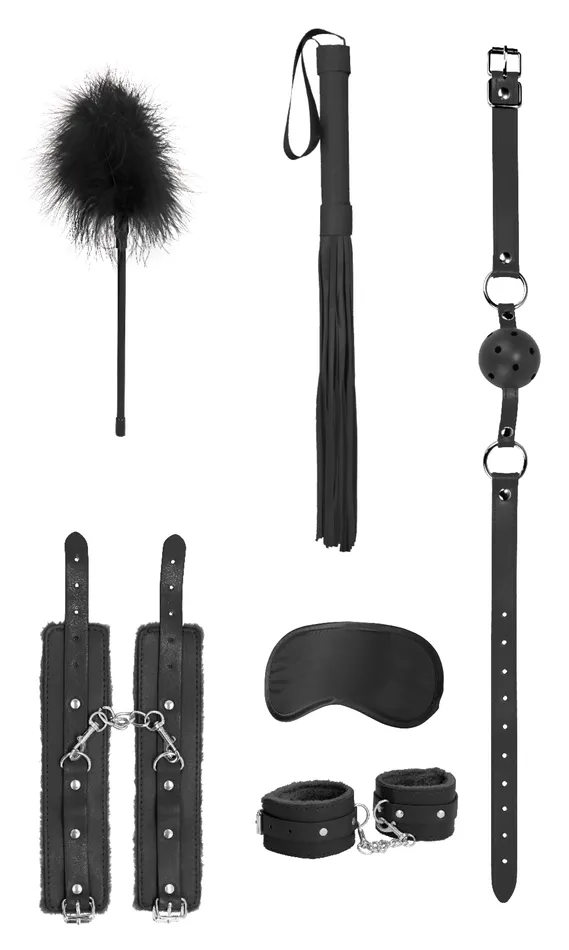 Anal Shots Ouch Beginners Bondage Kit Black