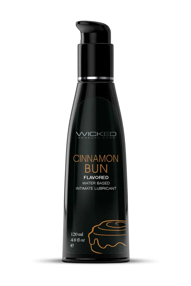 Aqua Cinnamon Bun Flavored Water Based Intimate Lubricant 4 Fl Oz Wicked Sensual Care Lubricants Aqua Cinnamon Bun Flavored Water Based Intimate Lubricant 4 Fl Oz Wicked Sensual Care Lubricants