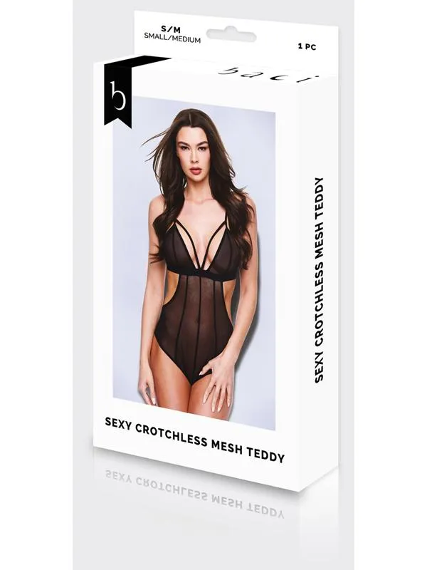 Baci Anal Baci Sexy Crotchless Mesh Teddy Black SM BX Baci Anal Baci Sexy Crotchless Mesh Teddy Black SM BX