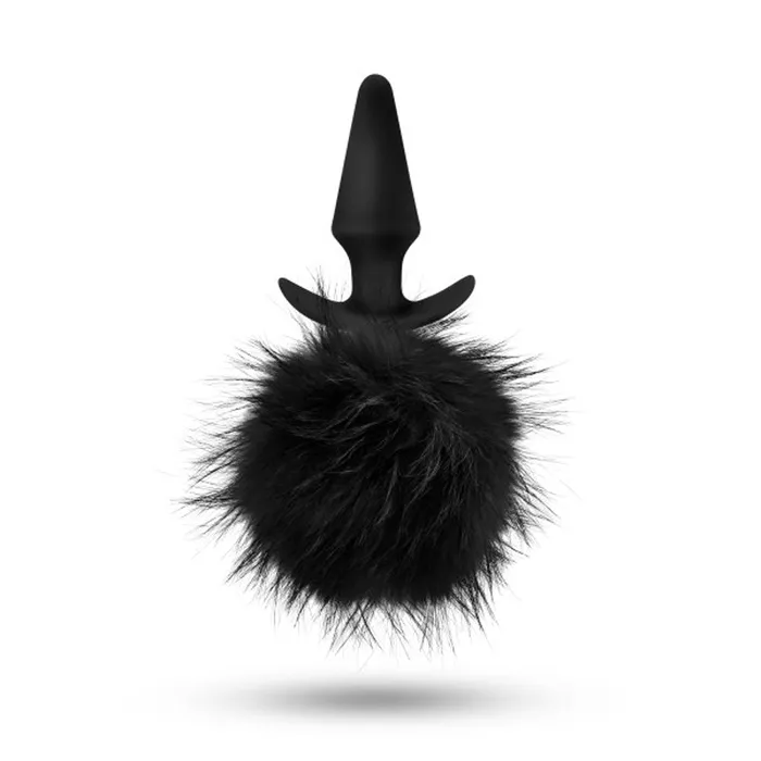 Blush Anal Anal Adventures Platinum Rabbit Tail Plug Black