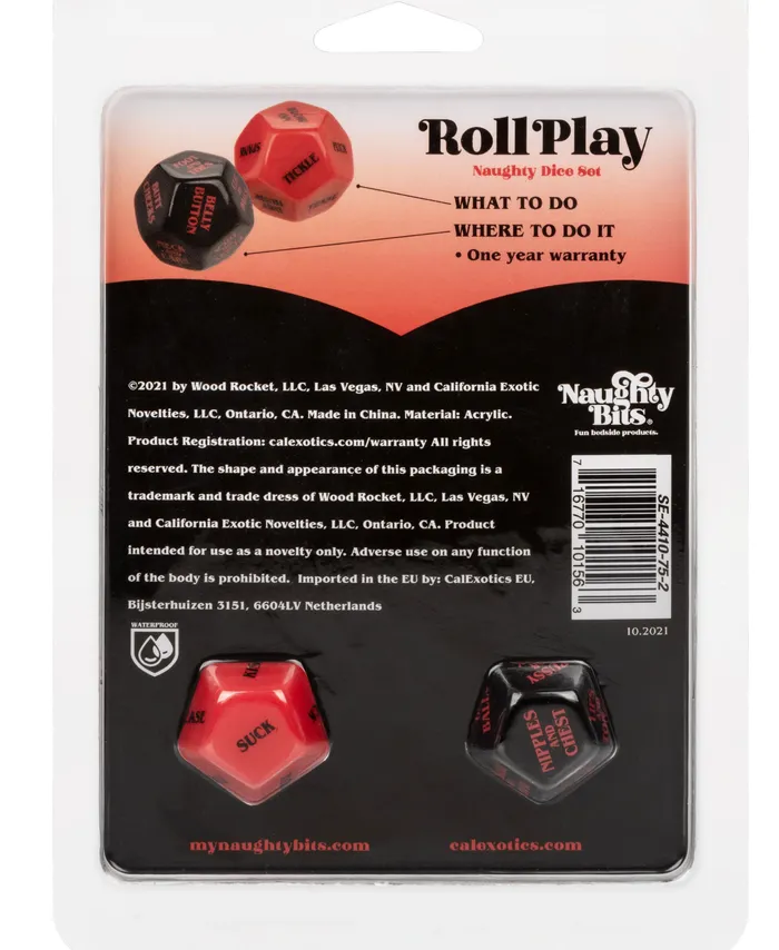 CalExotics Anal Naughty Bits Roll Play Naughty Dice Set