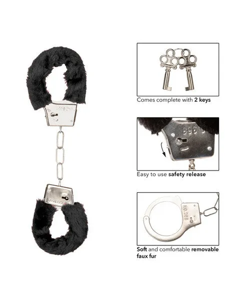 CalExotics Anal Playful Furry Cuffs Black CalExotics Anal Playful Furry Cuffs Black