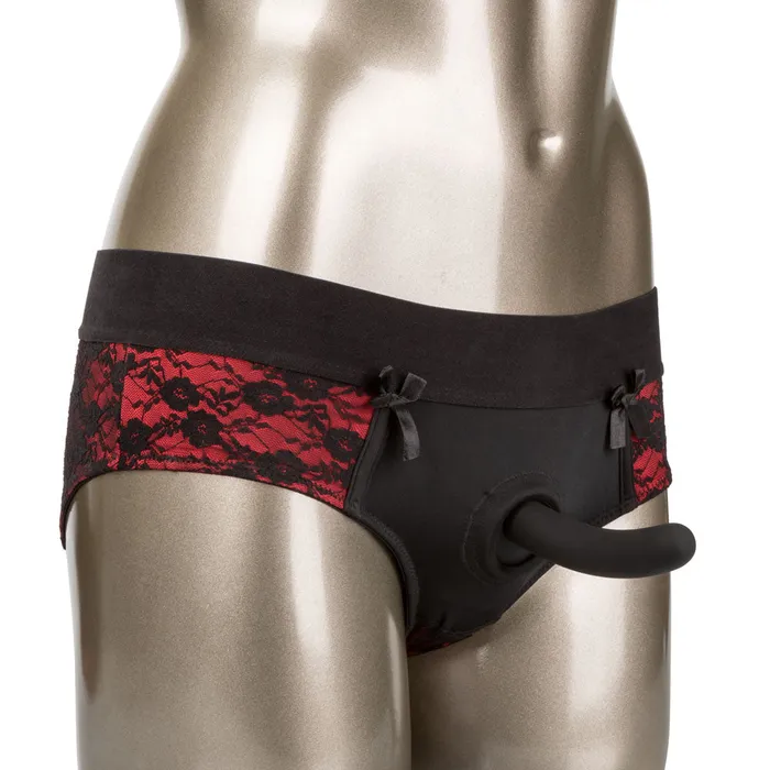 CalExotics Female Sex Toys Scandal Crotchless Pegging Panty Set Lxl