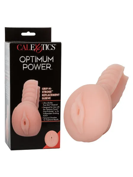 CalExotics Optimum Power GripNStroke Replacement Sleeve Ivory Male Sex Toys CalExotics Optimum Power GripNStroke Replacement Sleeve Ivory Male Sex Toys