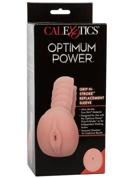 CalExotics Optimum Power GripNStroke Replacement Sleeve Ivory Male Sex Toys CalExotics Optimum Power GripNStroke Replacement Sleeve Ivory Male Sex Toys