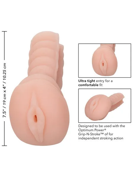 CalExotics Optimum Power GripNStroke Replacement Sleeve Ivory Male Sex Toys CalExotics Optimum Power GripNStroke Replacement Sleeve Ivory Male Sex Toys