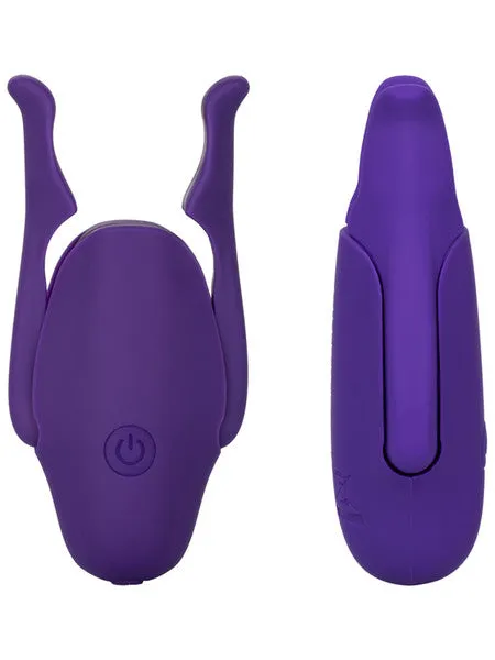 CalExotics Vibrators Nipple Play Rechargeable Nipplettes Purple
