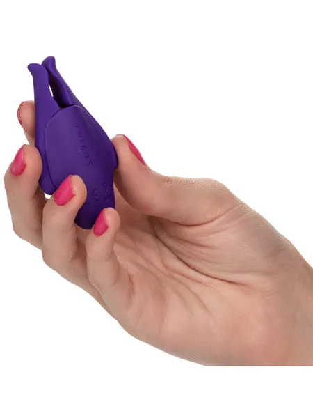CalExotics Vibrators Nipple Play Rechargeable Nipplettes Purple