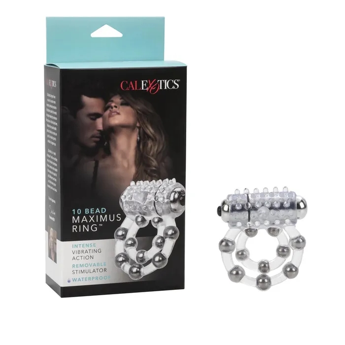 California Exotic Male Sex Toys 10 Bead Maximus Cock Ring