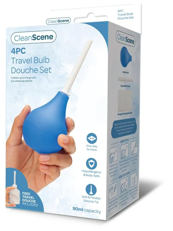 CleanScene CleanScene 90ml Travel Bulb Douche Anal CleanScene CleanScene 90ml Travel Bulb Douche Anal