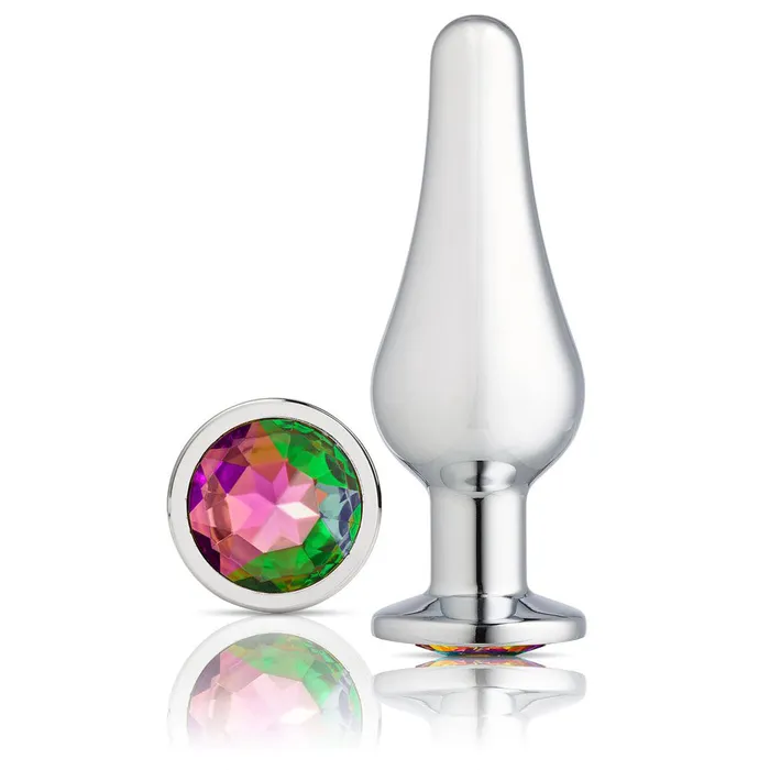 Cloud 9 Novelties Gems Silver Chrome Tall Plug Large Cloud 9 Novelties Anal