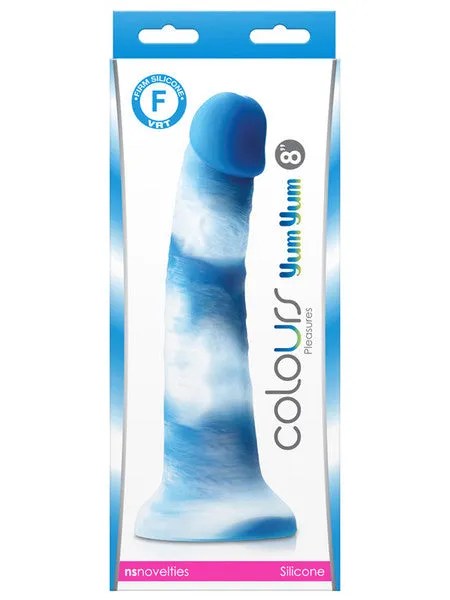 Colours Pleasures Yum Yum 8 in Dildo Blue NS Novelties Dildos Colours Pleasures Yum Yum 8 in Dildo Blue NS Novelties Dildos