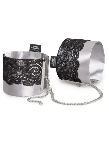 Couples Lovehoney Fifty Shades of Grey Play Nice Satin and Lace Wrist Cuffs Couples Lovehoney Fifty Shades of Grey Play Nice Satin and Lace Wrist Cuffs