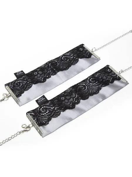 Couples Lovehoney Fifty Shades of Grey Play Nice Satin and Lace Wrist Cuffs