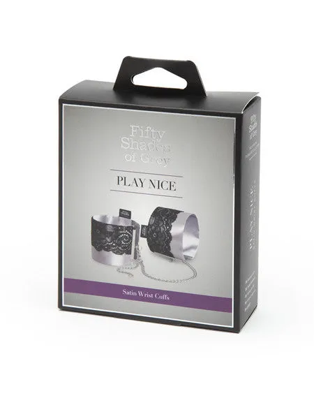 Couples Lovehoney Fifty Shades of Grey Play Nice Satin and Lace Wrist Cuffs