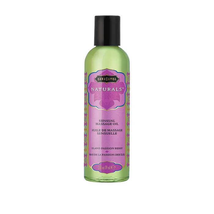 Couples Naturals Massage Oil Island Passion Berry 2 Fl Oz 59 ml Kama Sutra