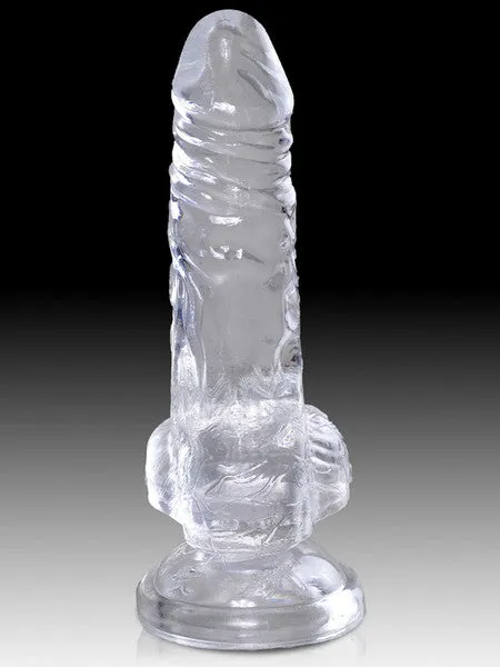 Dildos Pipedream Products King Cock Clear 7 in Cock with Balls