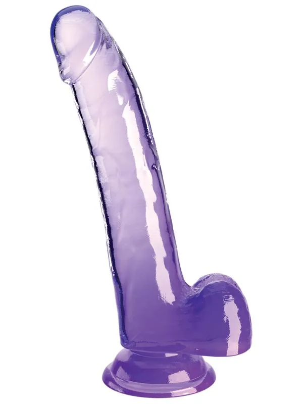 Dildos Pipedream Products King Cock Clear 9 in with balls Purple