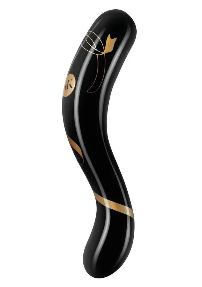 Dildos Secret Kisses 7 Inch Handblown Double Ended Dildo Black Secret Kisses Dildos Secret Kisses 7 Inch Handblown Double Ended Dildo Black Secret Kisses