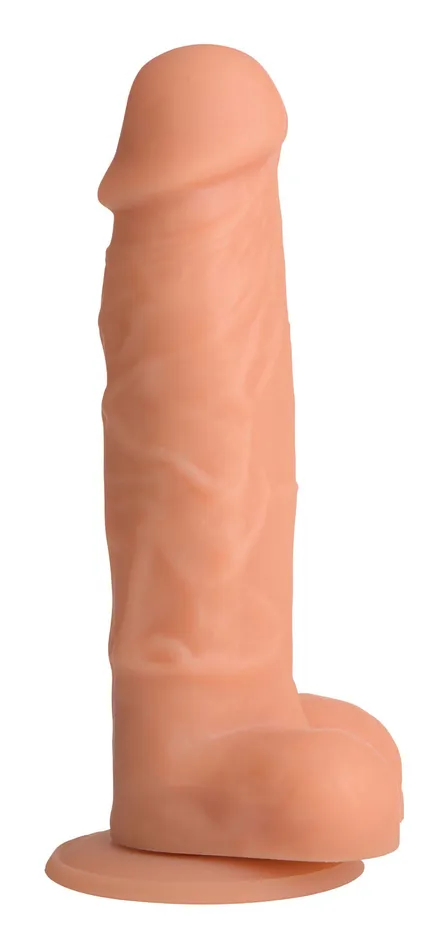 Dildos XR Brands Strap U Power Pecker 7 Inch Silicone Dildo With Balls Flesh Dildos XR Brands Strap U Power Pecker 7 Inch Silicone Dildo With Balls Flesh