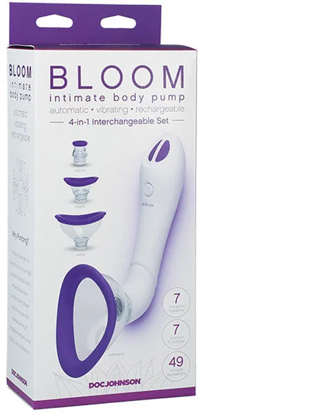 Doc Johnson Bloom Intimate Body Pump Automatic Vibrating Rechargeable Purple Female Sex Toys Doc Johnson Bloom Intimate Body Pump Automatic Vibrating Rechargeable Purple Female Sex Toys