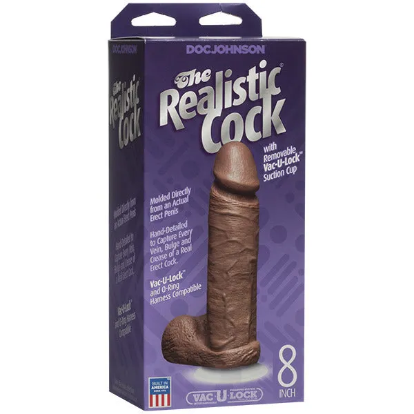 Doc Johnson Dildos The Realistic Cock 8 Inch Dildo Flesh Brown Doc Johnson Dildos The Realistic Cock 8 Inch Dildo Flesh Brown