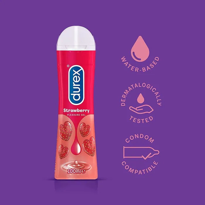 Durex Condoms Sexual Health Wellbeing Durex Strawberry Gel Lubricant 100ml Durex Condoms Sexual Health Wellbeing Durex Strawberry Gel Lubricant 100ml