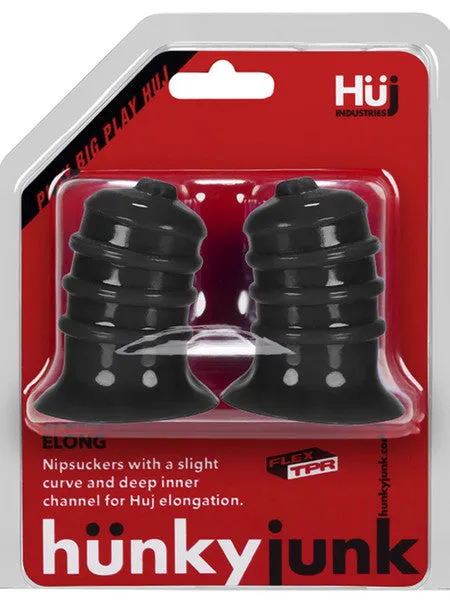 Elong Wide Base Nipsucker by Hunkyjunk Black Oxballs Anal