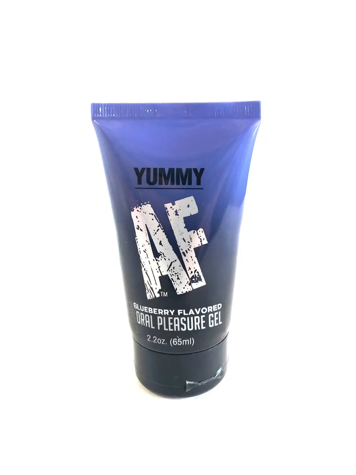 Enhancers Little Genie Yummy Af Oral Pleasure Gel 22 Oz Blueberry