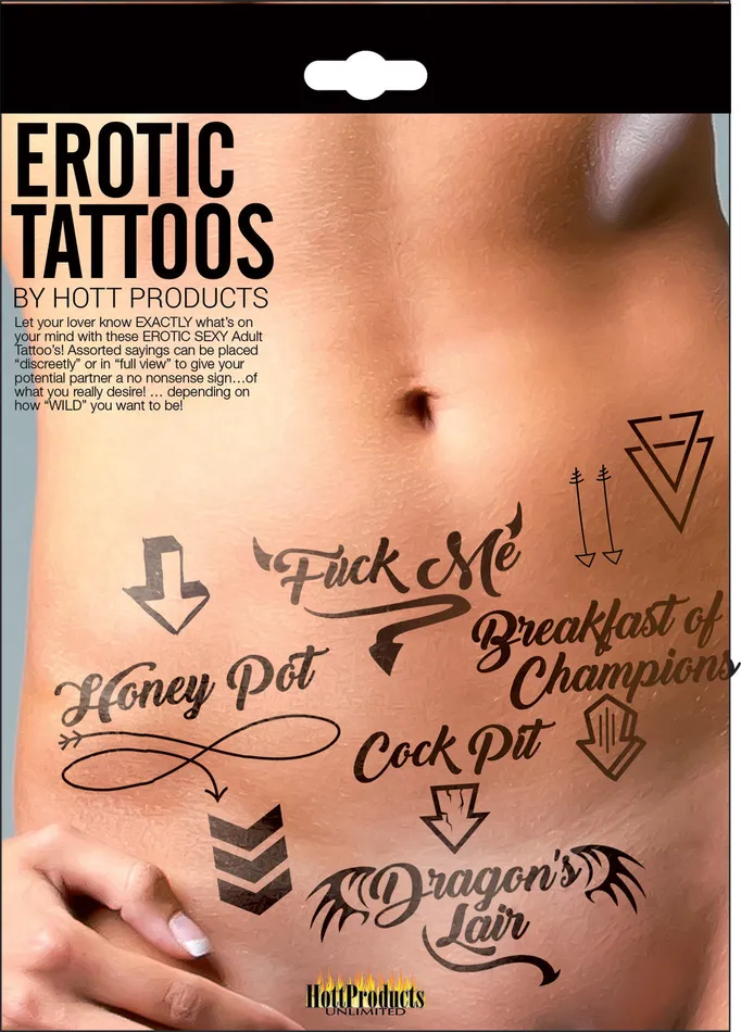 Erotic Tattoos Assorted Pack Hott Products Enhancers