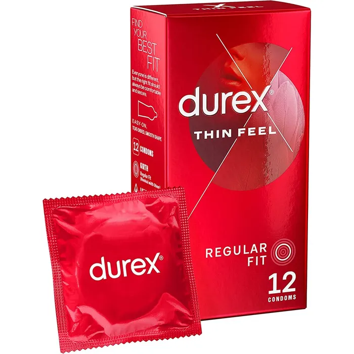 Female Sex Toys Durex Thin Feel Regular Fit Condoms 12 Pack Durex Condoms