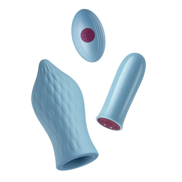 Femme Funn Vibrators Versa Bullet Plus T Sleeve Light Blue