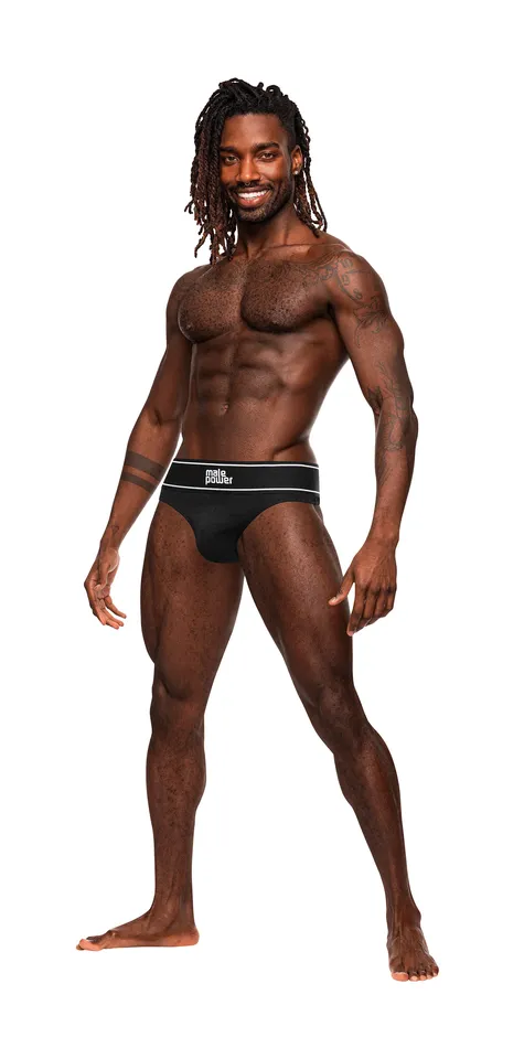 Male Power Anal Modal Rib Bong Thong XLarge Black