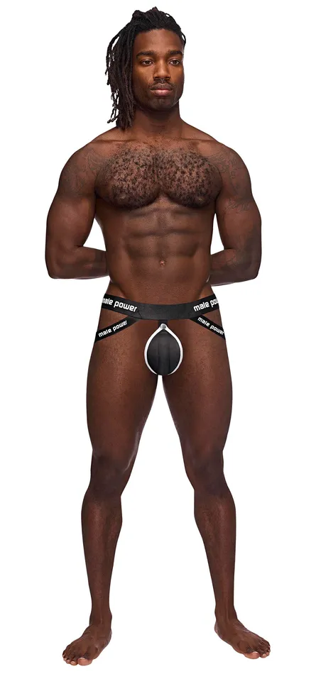 Male Power Anal The Helmet Jock Small Medium Black