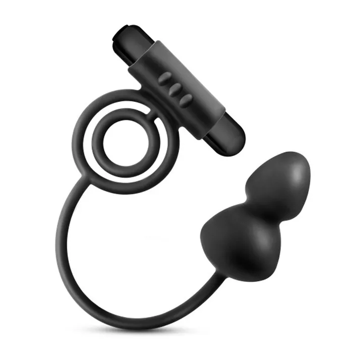 Male Sex Toys Blush Anal Adventures Platinum Silicone Anal Plug With Vibrating CRing Black Male Sex Toys Blush Anal Adventures Platinum Silicone Anal Plug With Vibrating CRing Black