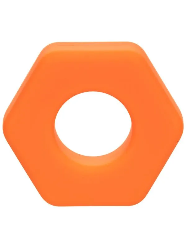 Male Sex Toys CalExotics Alpha Liquid Silicone Prolong Sexagon Ring