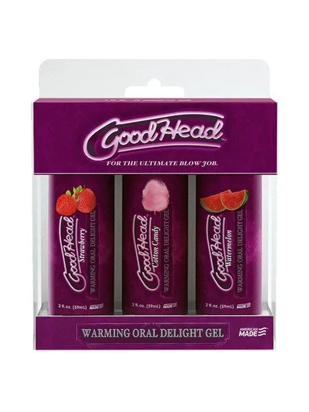 Male Sex Toys Doc Johnson GoodHead Warming Head 3 pack 2 oz