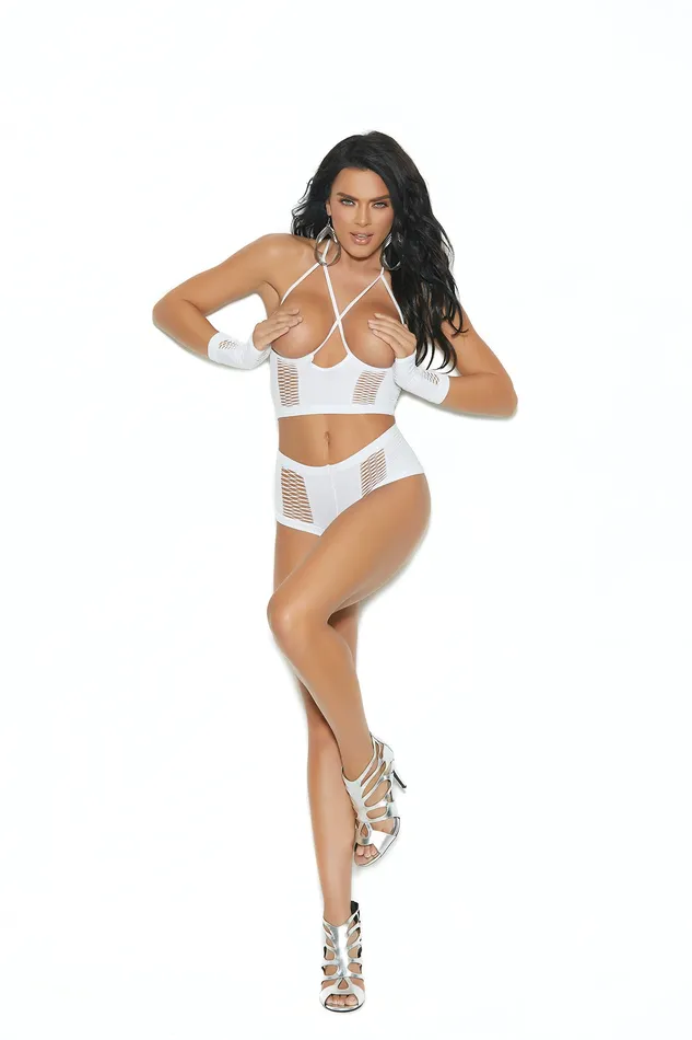 Male Sex Toys Elegant Moments Cami Top Booty Shorts and Gloves One Size White Male Sex Toys Elegant Moments Cami Top Booty Shorts and Gloves One Size White