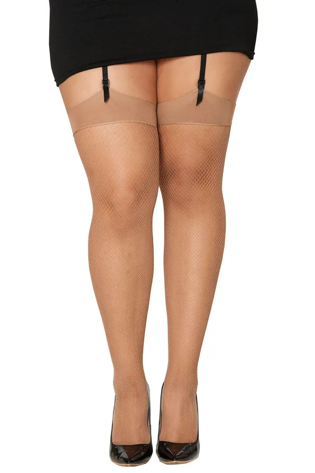 Male Sex Toys Fishnet Thigh High Queen Size Nude Dreamgirl