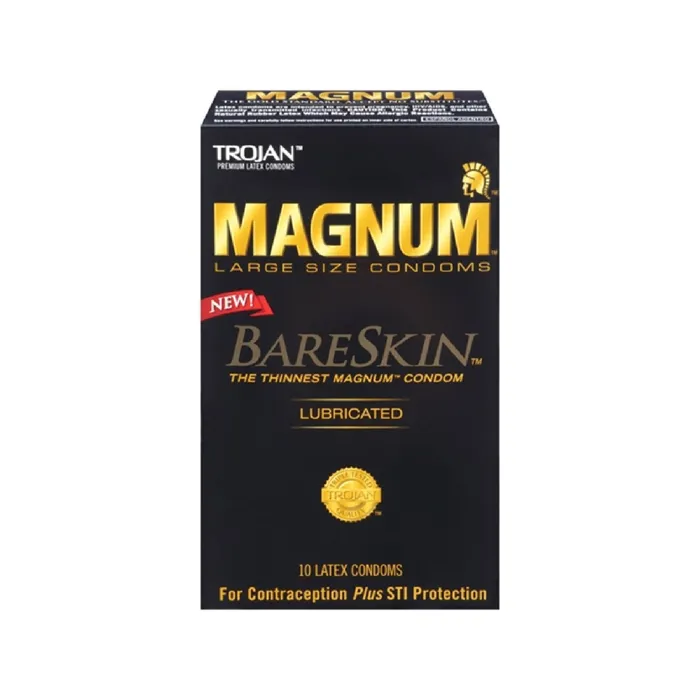 Male Sex Toys LuvMyToyz Trojan Magnum Bareskin 10 Pack