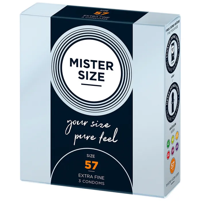 Male Sex Toys Mister Size Mister Size 57mm Your Size Pure Feel Condoms 3 Pack Male Sex Toys Mister Size Mister Size 57mm Your Size Pure Feel Condoms 3 Pack