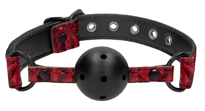 Male Sex Toys Shots Ouch Breathable Luxury Ball Gag Burgundy