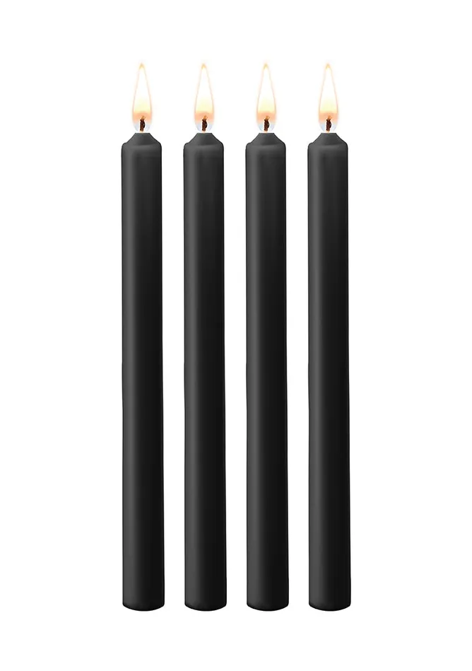 Male Sex Toys Shots Teasing Wax Candles Large Blk 4Pack