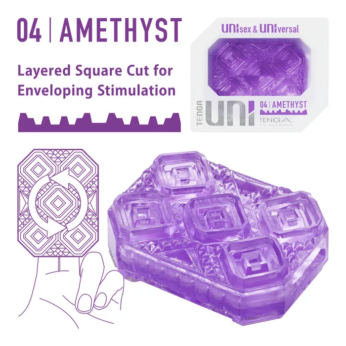 Male Sex Toys Tenga Tenga UNI Amethyst Sleeve Masturbator