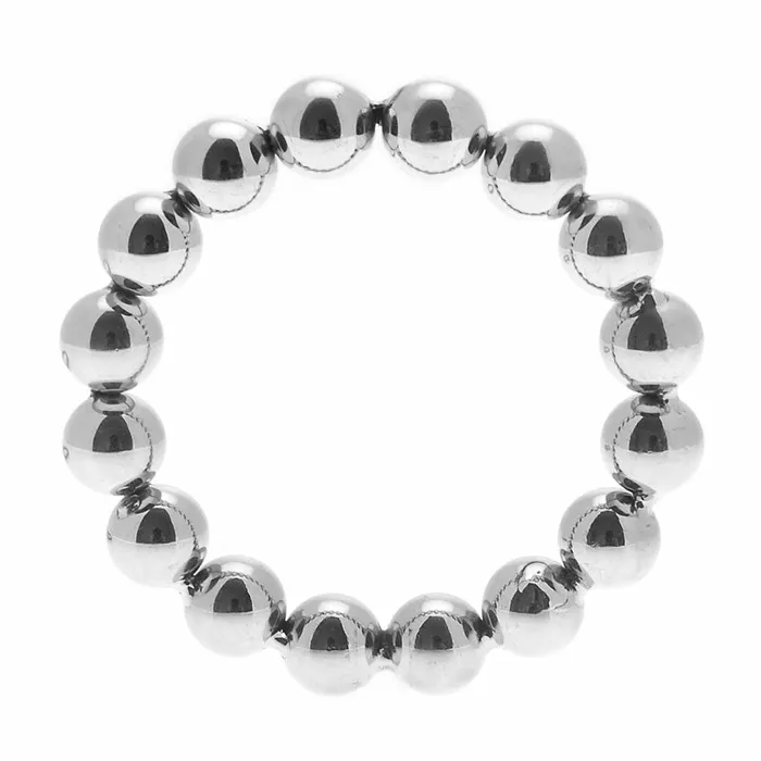Master Series Male Sex Toys Meridian Stainless Steel Beaded Cock Ring SM